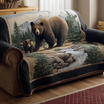 Bear Majesty Quilted Sofa Cover NCU0DK11649