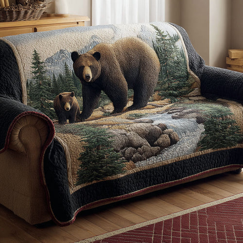 Bear Majesty Quilted Sofa Cover NCU0DK11649