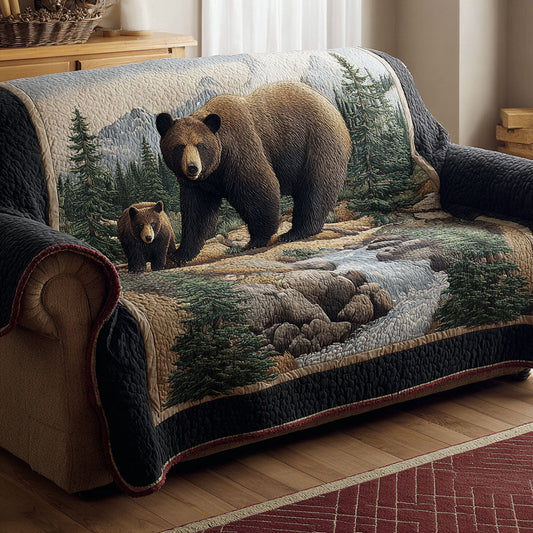 Bear Majesty Quilted Sofa Cover NCU0DK11649