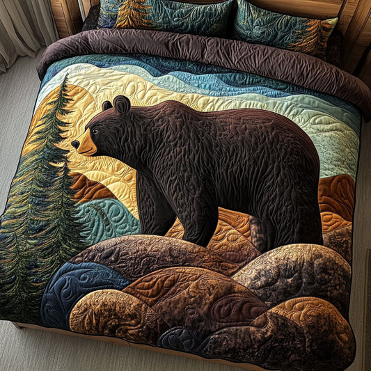 Bear Meadow 3-Piece Quilted Bedding Set NCU0DK11724