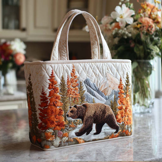 Bear Meadow Calm Quilted Tote Bag NCU0NT9166