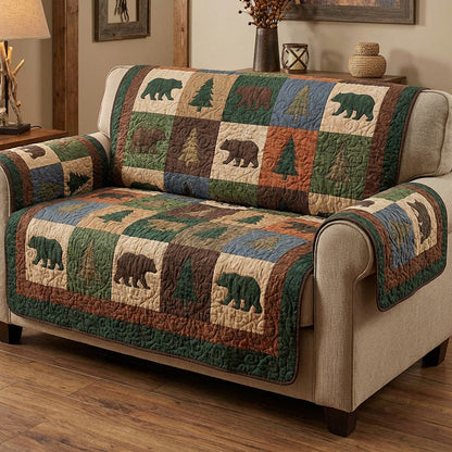 Bear Patchwork Quilted Sofa Cover NCU0TV1598