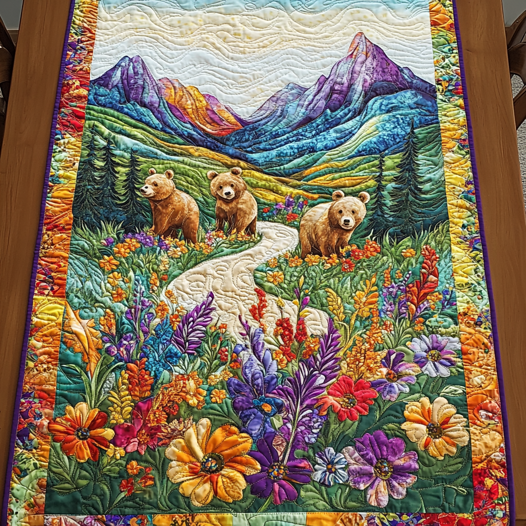Bear Path Quilted Table Runner NCU0DK7172
