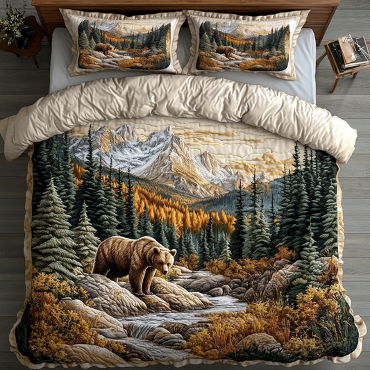 Bear Spirit 3-Piece Quilted Bedding Set NCU0DK6826