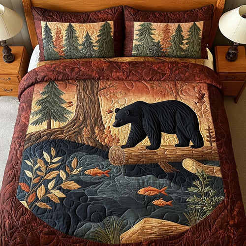 Bear Spirit 3-Piece Quilted Bedding Set NCU0NT10517