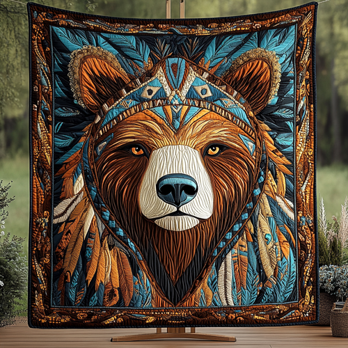 Bear Totem Quilted Blanket NCU0DK3510