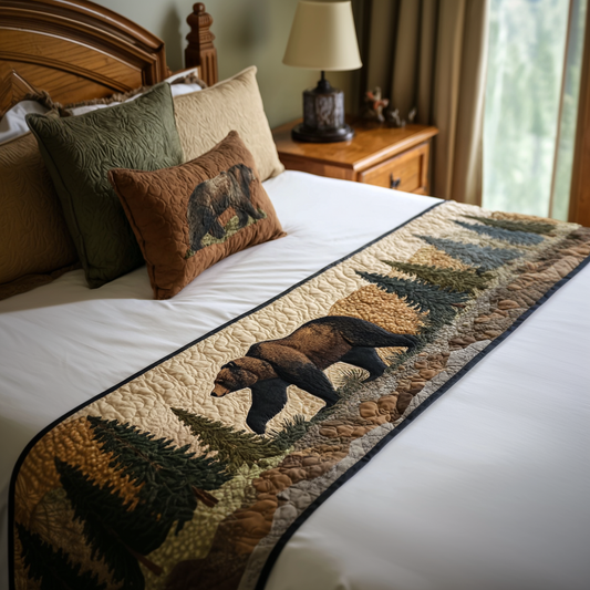 Bear Tracks Quilted Bed Runner NCU0PT8367