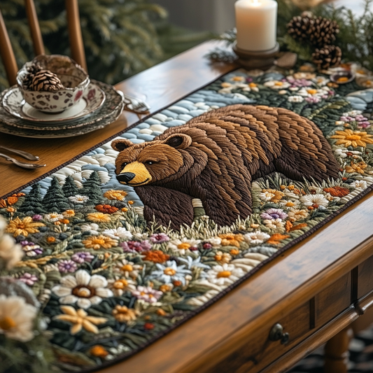 Bear Tracks Quilted Table Runner NCU0DV5091