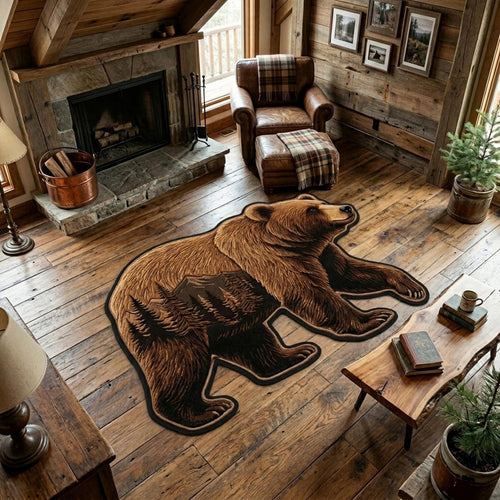 Bear Trails Custom Shape Area Rug NCU0DV9582