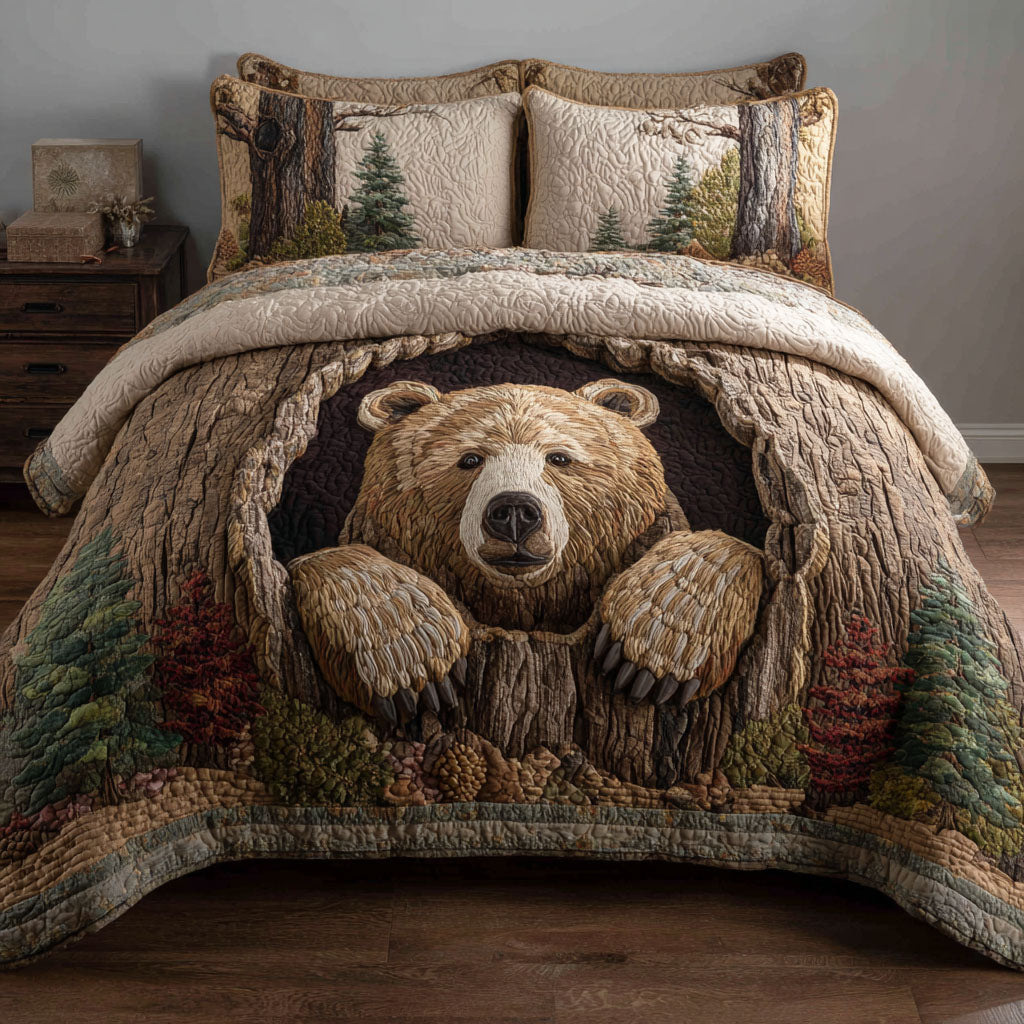 Bear Valley 3-Piece Quilted Bedding Set NCU0DK11726