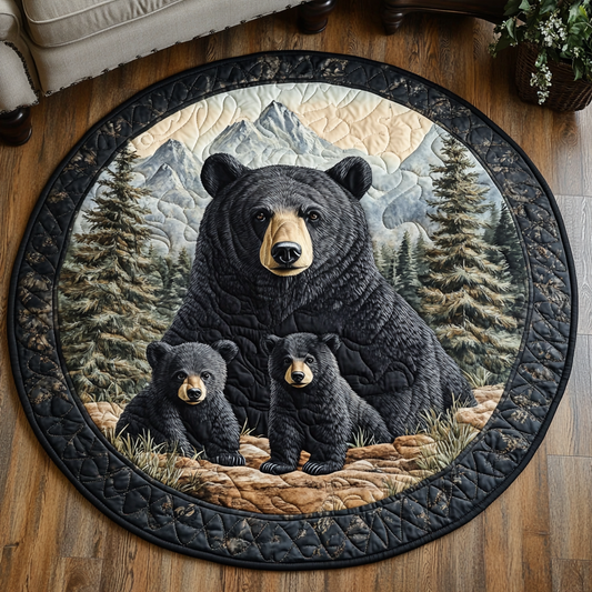 Bear Watch Quilted Round Mat NCU0VH4864