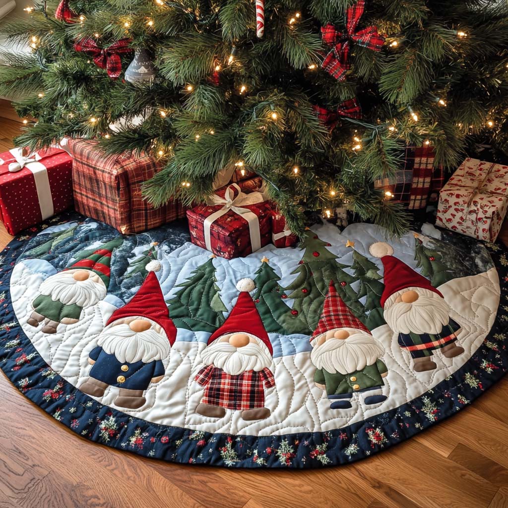 Bearded Friend Christmas Quilted Tree Skirt NCU0NT11075
