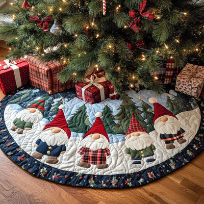 Bearded Friend Christmas Quilted Tree Skirt NCU0NT11075
