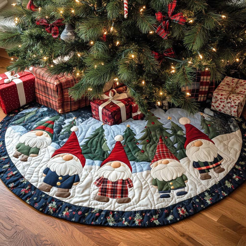 Bearded Friend Christmas Quilted Tree Skirt NCU0NT11075