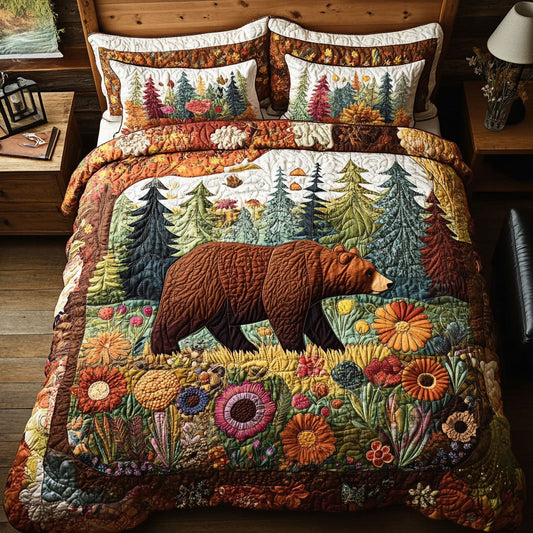 Bearfoot Trail 3-Piece Quilted Bedding Set NCU0PT8573
