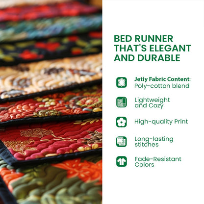 Evergreen Charm Quilted Bed Runner NCU0NT9600