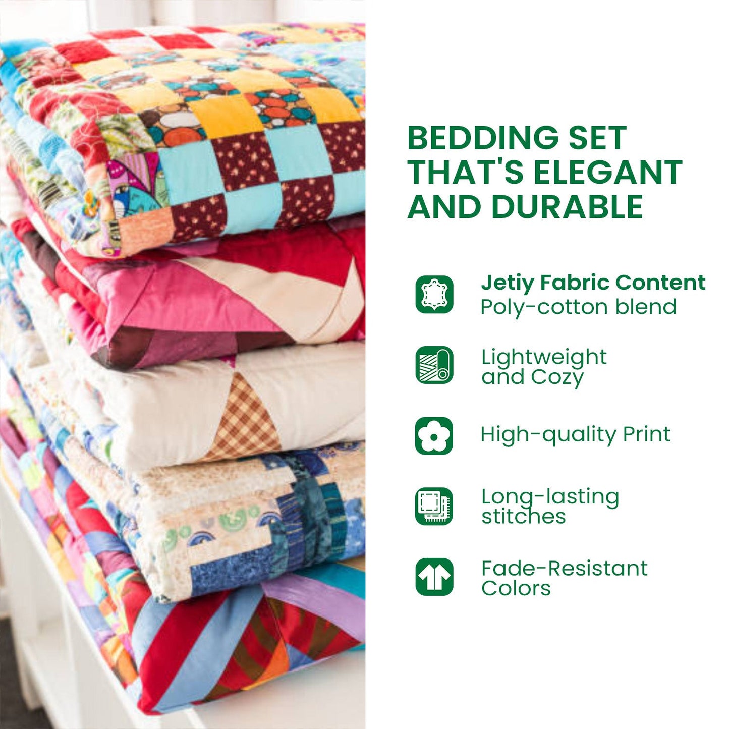 Celestial Threads 3-Piece Quilted Bedding Set NCU0VH3695