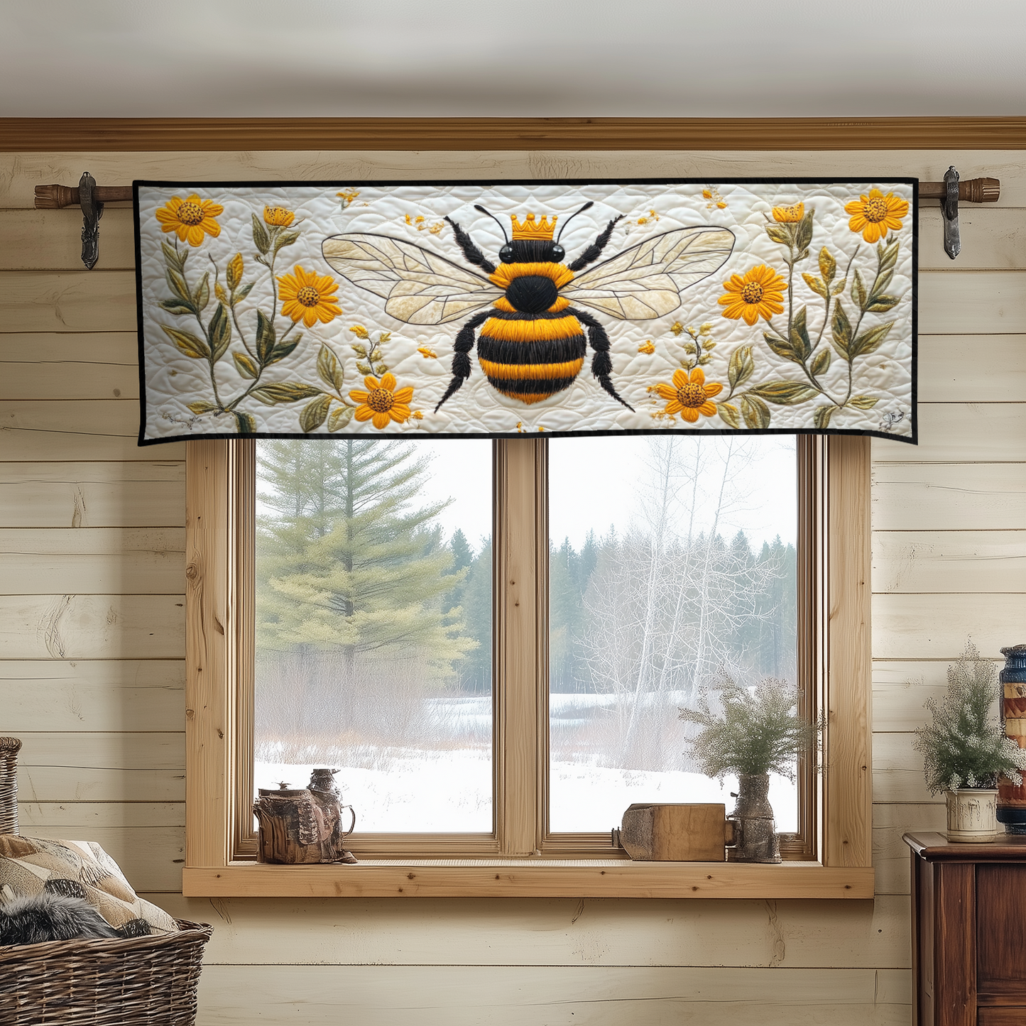 Bee Bliss Quilted Valance NCU0DK4014