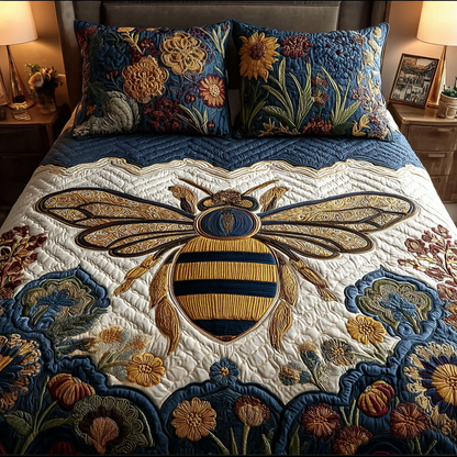 Bee Bloom 3-Piece Quilted Bedding Set NCU0DK10308