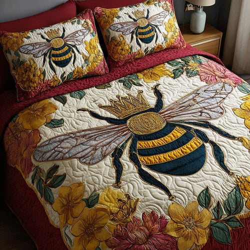 Bee Bloom 3-Piece Quilted Bedding Set NCU0DK11619