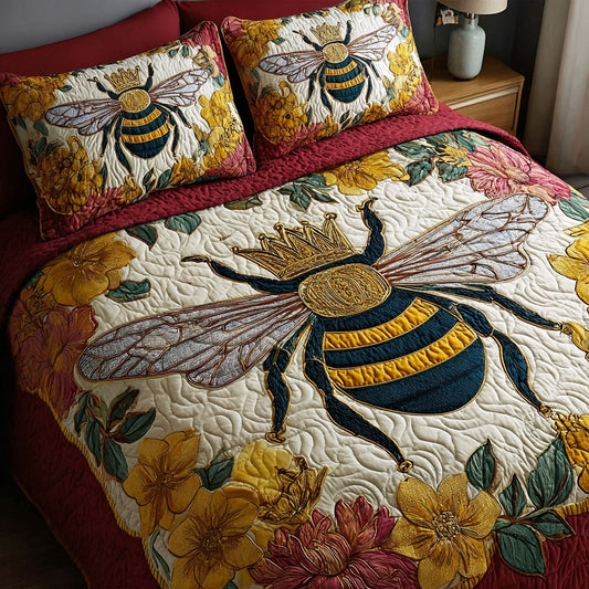 Bee Bloom 3-Piece Quilted Bedding Set NCU0DK11619