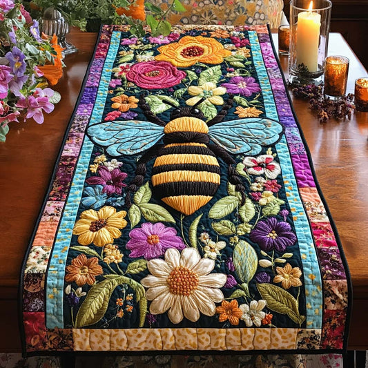 Bee Bloom Quilted Table Runner NCU0NT10405