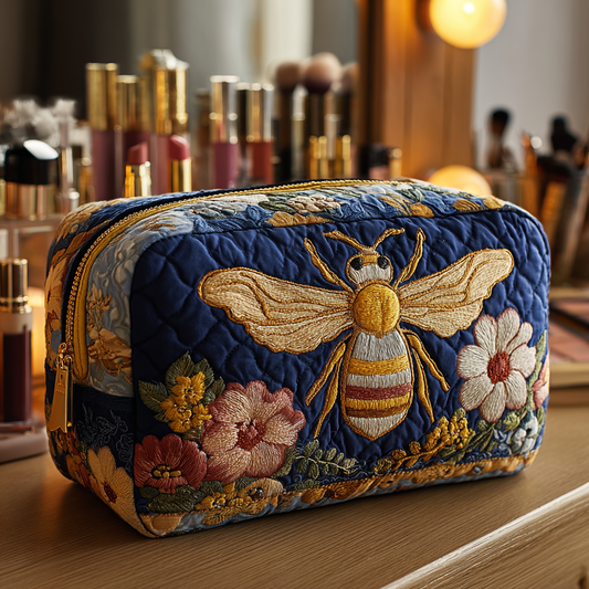 Bee Blossom Quilted Makeup Bag NCU0DK10421