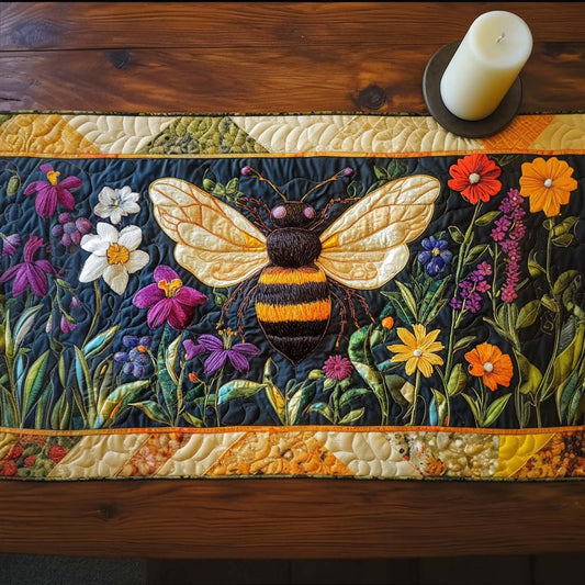 Bee Blossom Quilted Table Runner NCU0NT10406