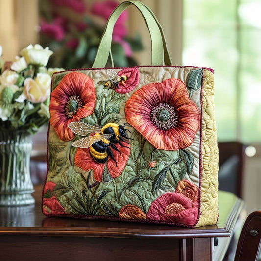 Bee Blossom Quilted Tote Bag NCU0NT8612