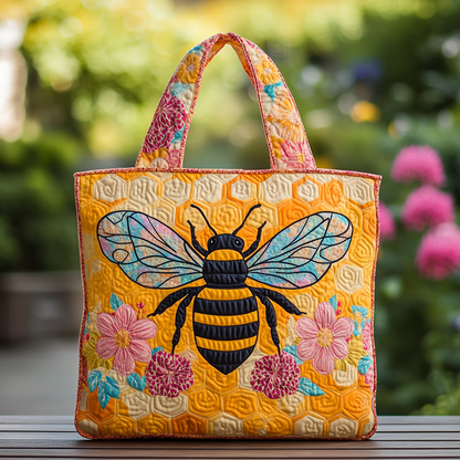 Bee Buzz Quilted Tote Bag NCU0DK8696