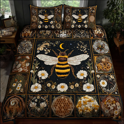 Bee Charm 3-Piece Quilted Bedding Set NCU0DK10306