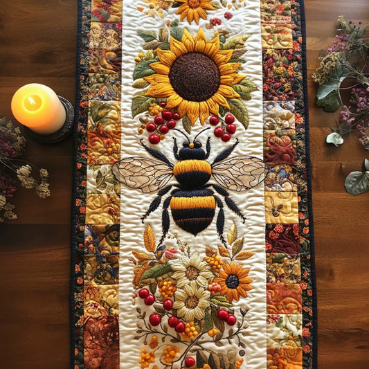 Bee Charm Quilted Table Runner NCU0NT10407