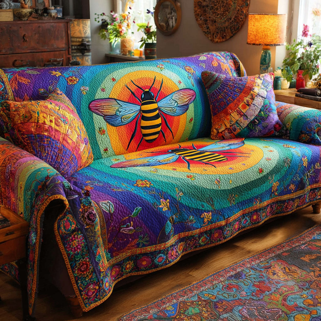 Bee Comfort Quilted Sofa Cover NCU0DK11895