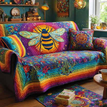Bee Cottage Quilted Sofa Cover NCU0DK11894