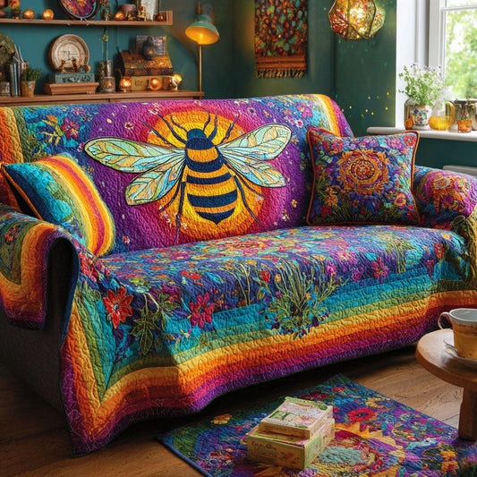 Bee Cottage Quilted Sofa Cover NCU0DK11894