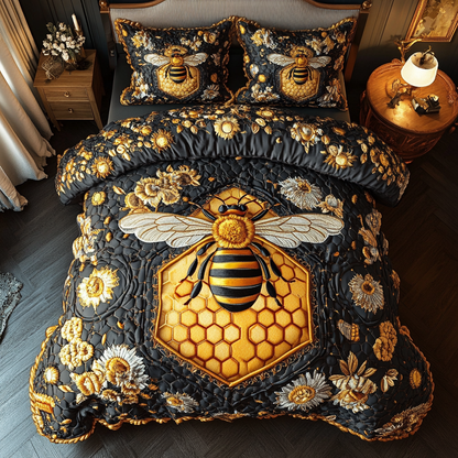 Bee Dance 3-Piece Quilted Bedding Set NCU0DK8234