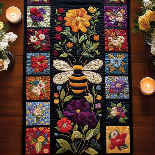 Bee Delight Quilted Table Runner NCU0NT10409