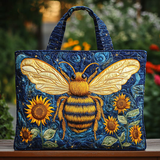 Bee Flight Quilted Tote Bag NCU0DK8699
