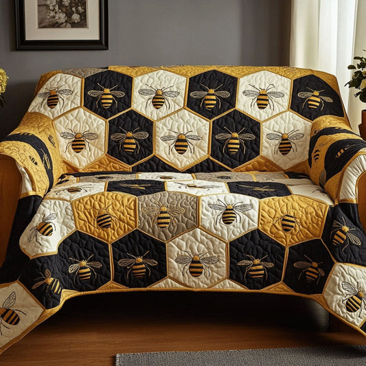Bee Garden Quilted Sofa Cover NCU0DK11890