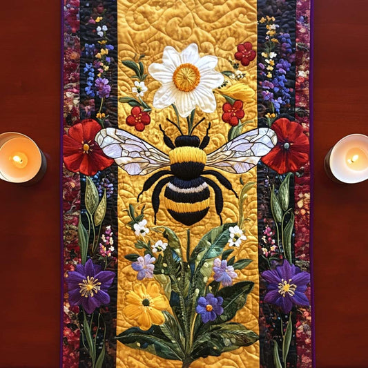 Bee Garden Quilted Table Runner NCU0NT10410