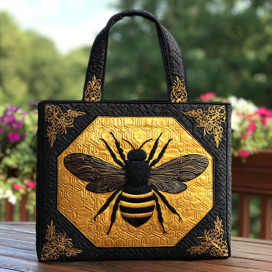 Bee Garden Quilted Tote Bag NCU0DK8694