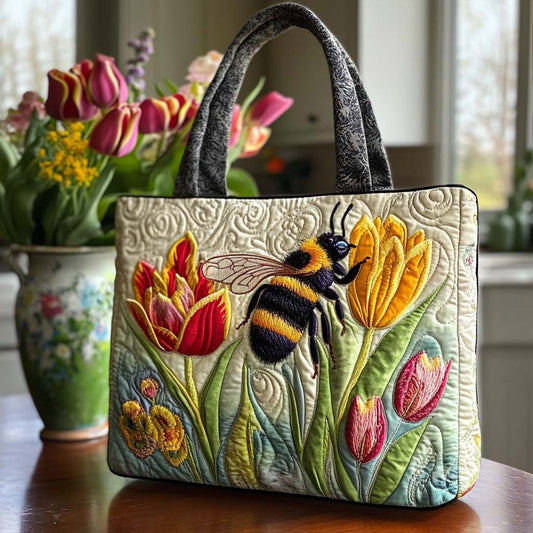 Bee Garden Quilted Tote Bag NCU0NT8613