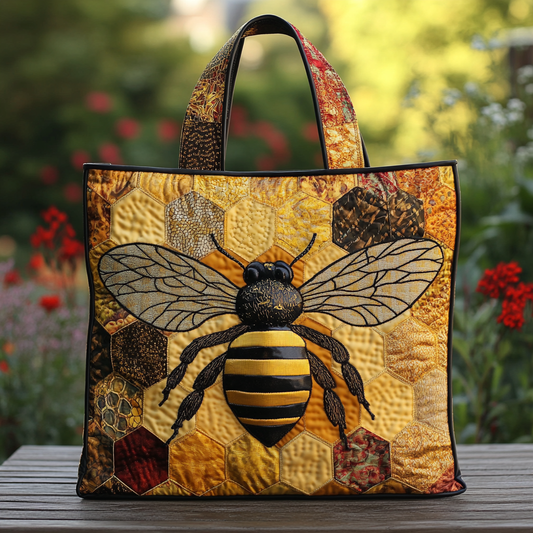 Bee Glow Quilted Tote Bag NCU0DK8698