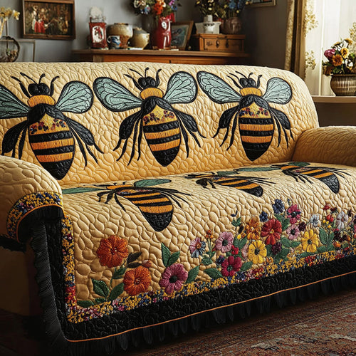 Bee Harmony Quilted Sofa Cover NCU0DK11892