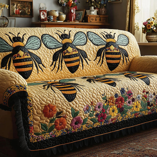 Bee Harmony Quilted Sofa Cover NCU0DK11892