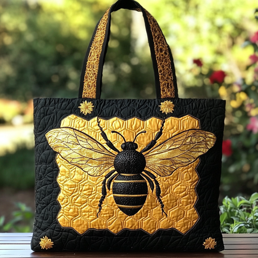 Bee Harmony Quilted Tote Bag NCU0DK8693