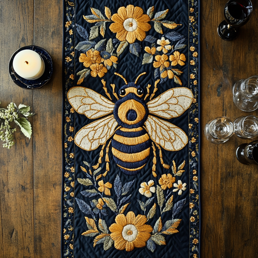 Bee Haven Quilted Table Runner NCU0VH5606