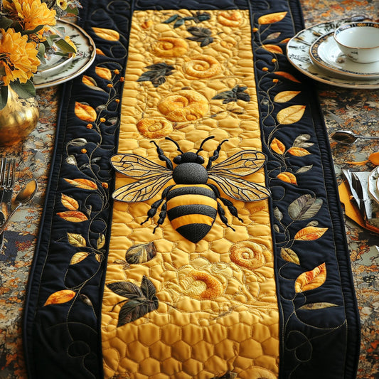 Beehive Elegance Quilted Table Runner NCU0PT3785