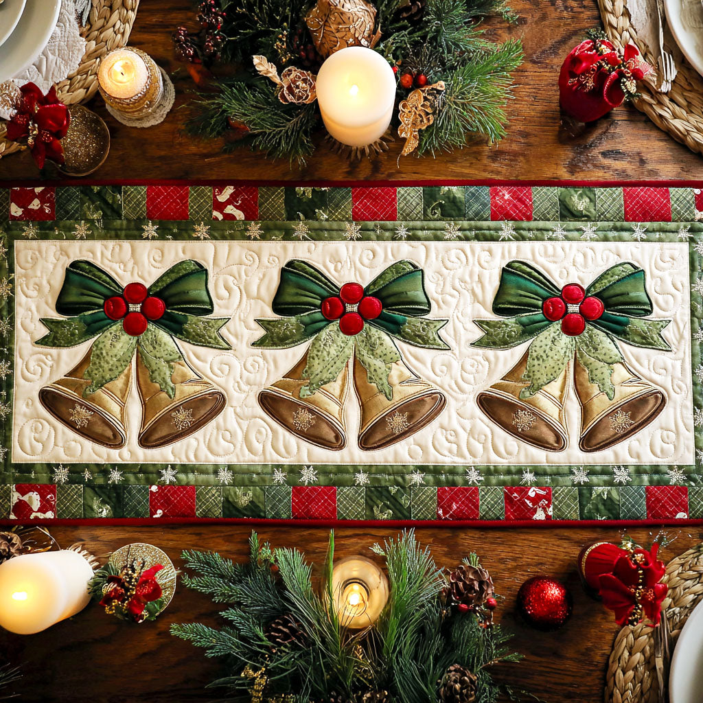 Bells Of Solstice Quilted Table Runner NCU0TV250
