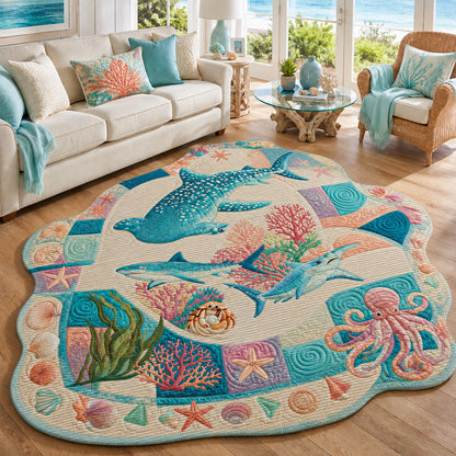 Beneath the Surface Custom Shape Area Rug NCU0PT11956